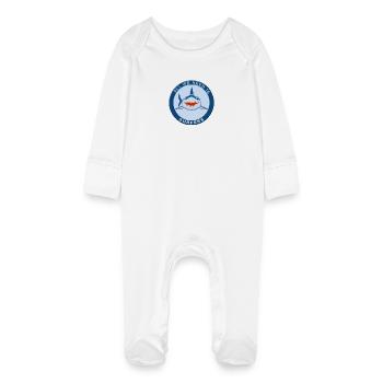Requin surf - Grenouillère bio avec gants Bébé - blanc - Devant