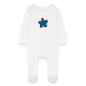 Grandpa / Papy / Grandfather / Grandad - Baby Organic Sleepsuit with Scratch Mitts - white - Front
