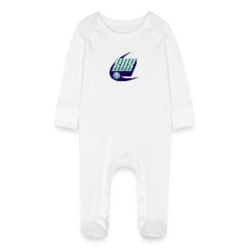 808 Analog SYNTHESIZER Drum Machine - Baby Organic Sleepsuit with Scratch Mitts - white - Front