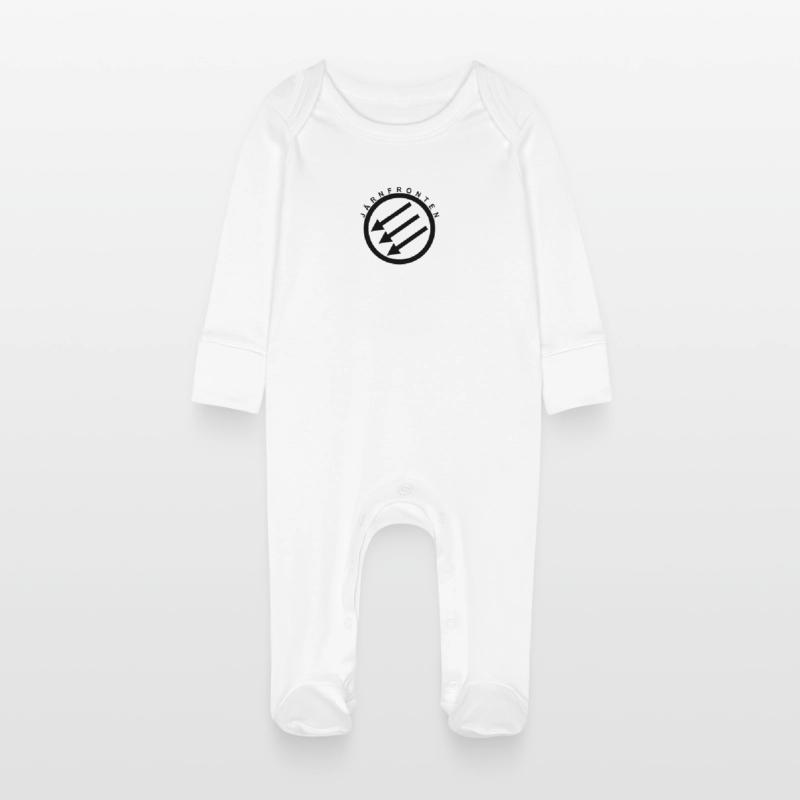 Järnfronten / Eiserne Front / Iron Front Baby Organic Sleepsuit with Scratch Mitts