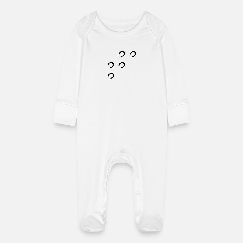 pferd - Baby Bio-Schlafanzug mit Kratzhandschuhen - Weiß