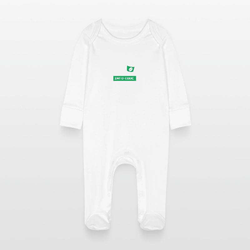 I turn coffee into developer code Baby Organic Sleepsuit with Scratch Mitts