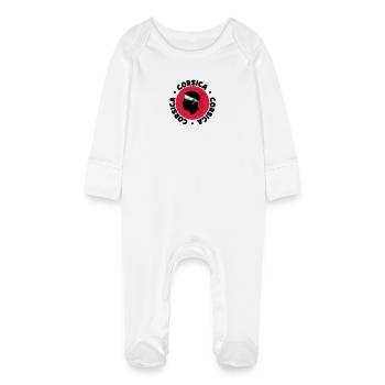 Corse / Corsica / Korsica / Geek / Humour / Bastia - Grenouillère bio avec gants Bébé - blanc - Devant