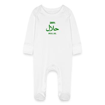 Halal - Grenouillère bio avec gants Bébé - blanc - Devant