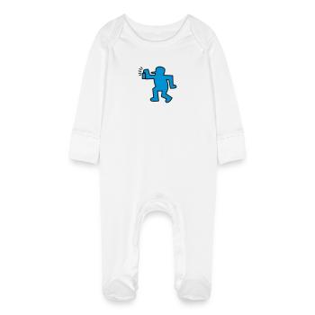 graffiti man - Grenouillère bio avec gants Bébé - blanc - Devant