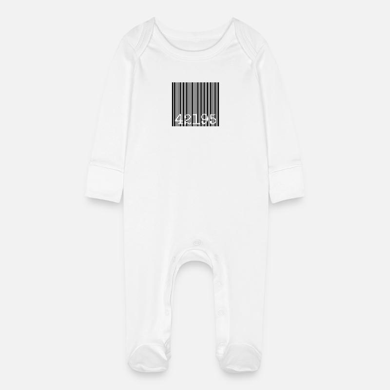 marathon - Grenouillère bio avec gants Bébé - blanc