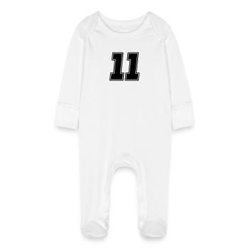 11 - Grenouillère bio avec gants Bébé - blanc - Devant