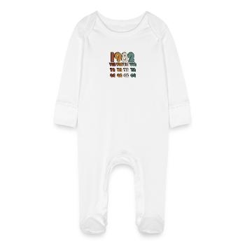 Vintage 1982 - Baby Organic Sleepsuit with Scratch Mitts - white - Front