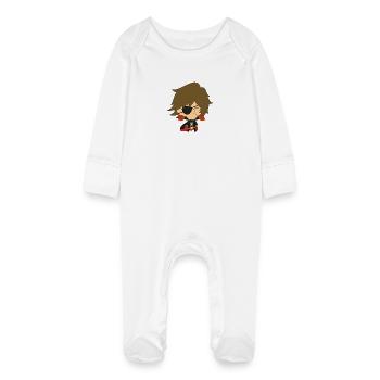Al"bud"tor - Grenouillère bio avec gants Bébé - blanc - Devant