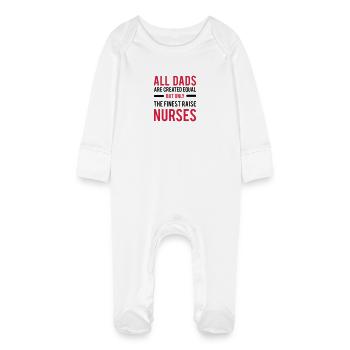 Dad of Nurse - Grenouillère bio avec gants Bébé - blanc - Devant