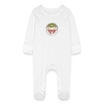 respirez c'est la nature - Grenouillère bio avec gants Bébé - blanc - Devant