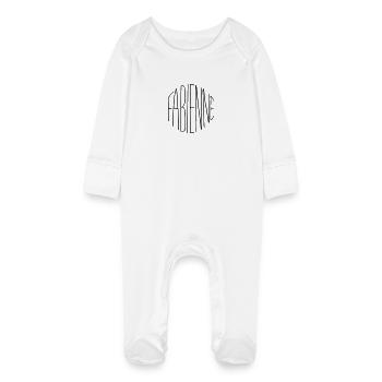 Cadeau Fabien - Grenouillère bio avec gants Bébé - blanc - Devant