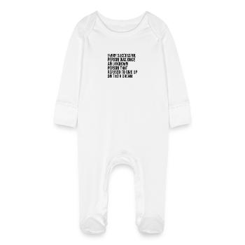 every successful person was once an unknown per - Baby Bio-Schlafanzug mit Kratzhandschuhen - Weiß - Vorne