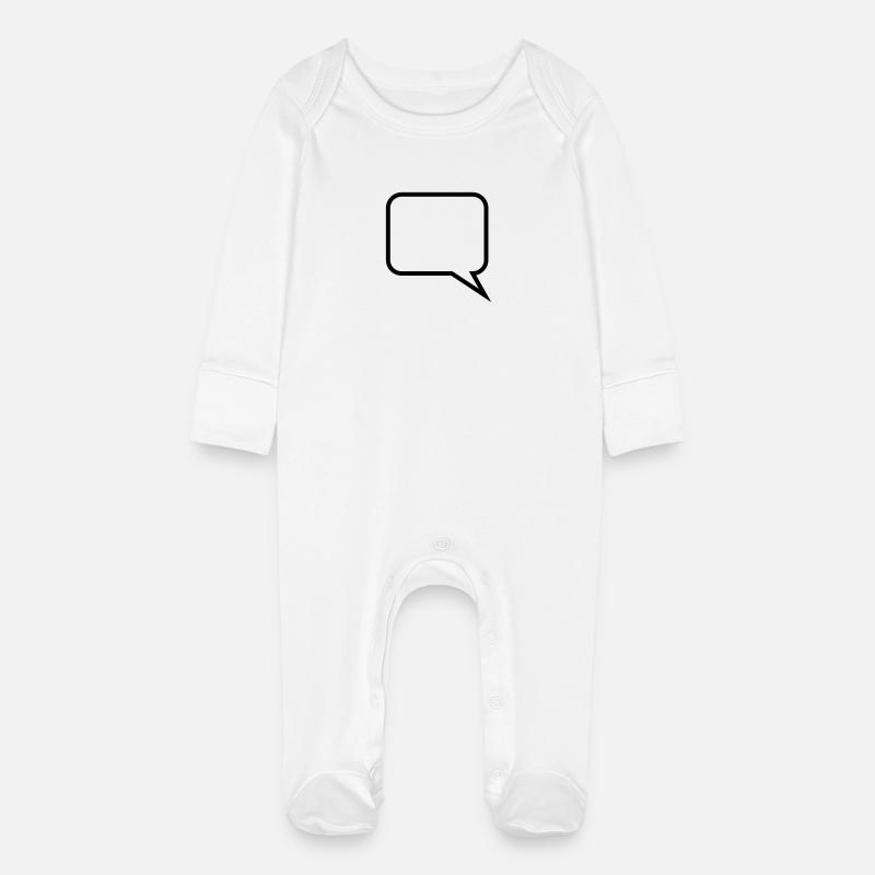 Balloon / / cartoon / / saying / / do statement - Baby Organic Sleepsuit with Scratch Mitts - white