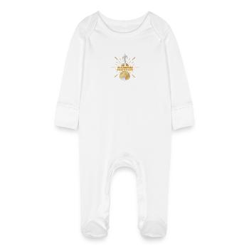 Alwin - Baby Organic Sleepsuit with Scratch Mitts - white - Front