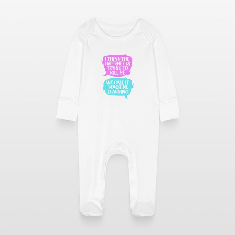 GPT Programmierer Coder Baby Bio-Schlafanzug mit Kratzhandschuhen