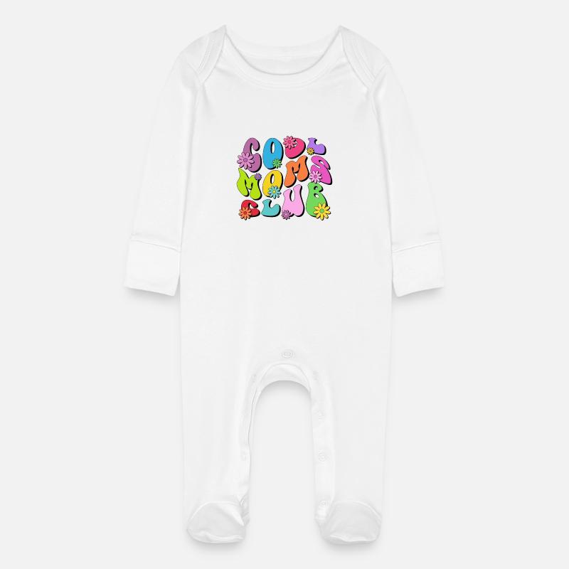 Club des mamans cool - Grenouillère bio avec gants Bébé - blanc