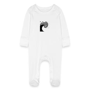 VORTEX 3 - Grenouillère bio avec gants Bébé - blanc - Devant