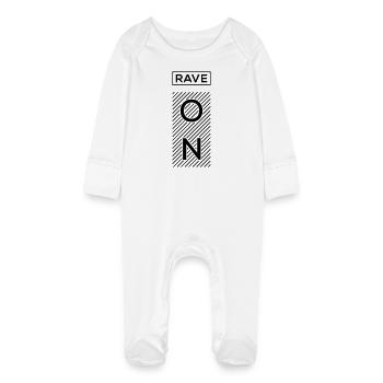Rave On - Baby Organic Sleepsuit with Scratch Mitts - white - Front