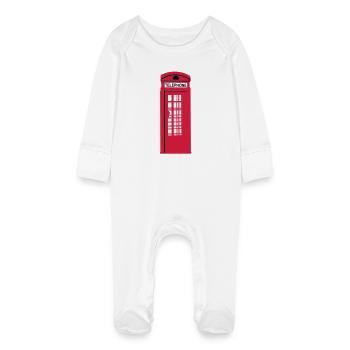 phone_box_1 - Grenouillère bio avec gants Bébé - blanc - Devant