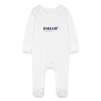 Suivez vos rêves - Conception de slogan motivant - Grenouillère bio avec gants Bébé - blanc - Devant