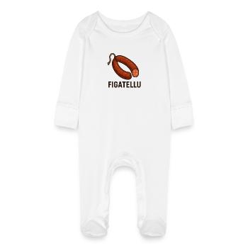 Figatellu - Grenouillère bio avec gants Bébé - blanc - Devant