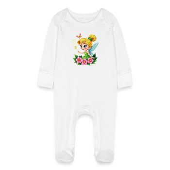 Fée - Grenouillère bio avec gants Bébé - blanc - Devant