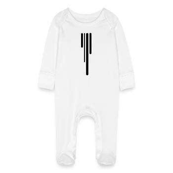 goutte à goutte - Grenouillère bio avec gants Bébé - blanc - Devant