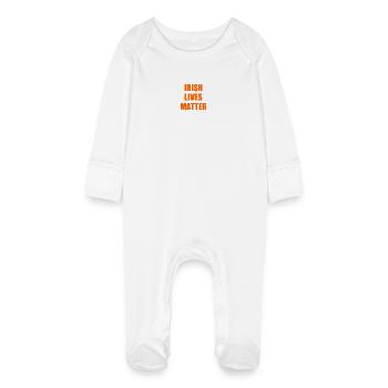 Irish lives matter - Grenouillère bio avec gants Bébé - blanc - Devant