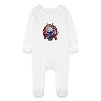 Jolly Roger - Baby Bio-Schlafanzug mit Kratzhandschuhen - Weiß - Vorne