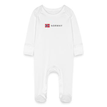 Norway - Baby Organic Sleepsuit with Scratch Mitts - white - Front