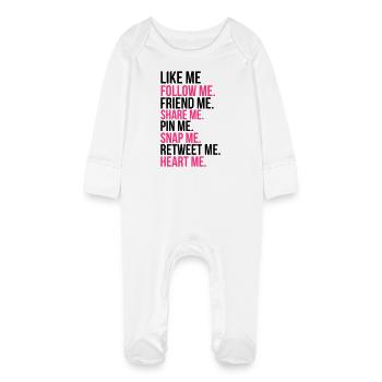Like Me - Grenouillère bio avec gants Bébé - blanc - Devant