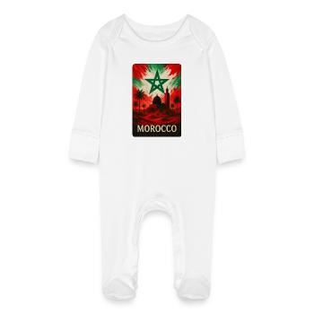 Maroc – Désert et Magie de l’Orient - Grenouillère bio avec gants Bébé - blanc - Devant