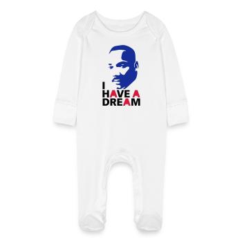 MARTIN LUTHER KING - Grenouillère bio avec gants Bébé - blanc - Devant