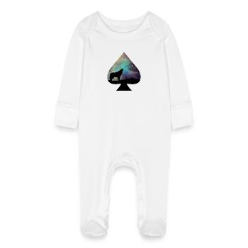 ACE OF SPADES - WOLF HOWL - Grenouillère bio avec gants Bébé - blanc - Devant