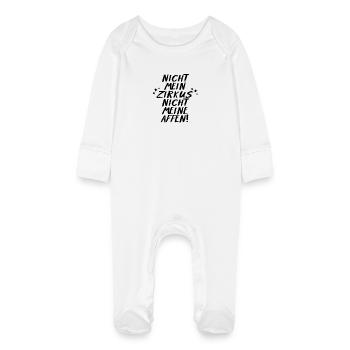 Not my circus - Baby Organic Sleepsuit with Scratch Mitts - white - Front