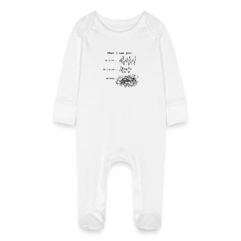 L’amour - Grenouillère bio avec gants Bébé - blanc - Devant