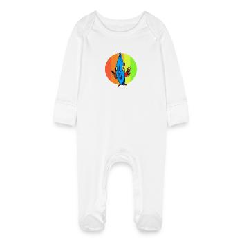 Fish nemo underwater zoo animals swim sea - Baby Organic Sleepsuit with Scratch Mitts - white - Front