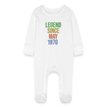 Legend Since May1976 - Baby Organic Sleepsuit with Scratch Mitts - white - Front