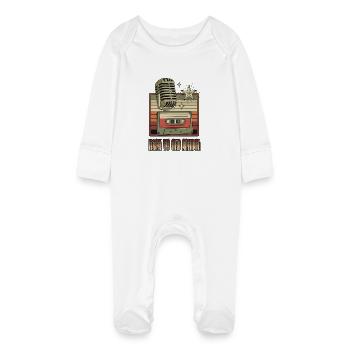 Retour à la vieille école - Grenouillère bio avec gants Bébé - blanc - Devant