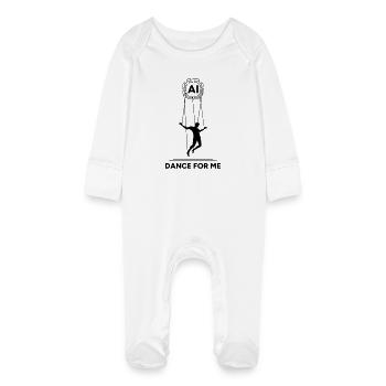 L’intelligence artificielle Marionnette danse pour moi - Grenouillère bio avec gants Bébé - blanc - Devant