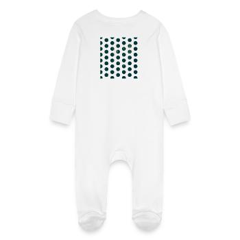 Motif végétal points - Grenouillère bio avec gants Bébé - blanc - Dos