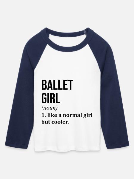 Ballett Ballett Ballett - Frauen Cropped Baseball T-Shirt 3/4 Arm - Weiß/Navy
