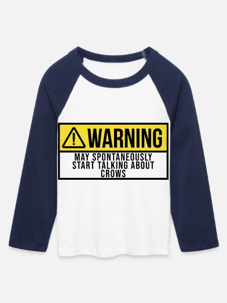 Krähe Krähe Krähe - Frauen Cropped Baseball T-Shirt 3/4 Arm - Weiß/Navy