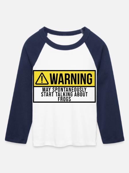 Frosch Frosch Frosch - Frauen Cropped Baseball T-Shirt 3/4 Arm - Weiß/Navy 