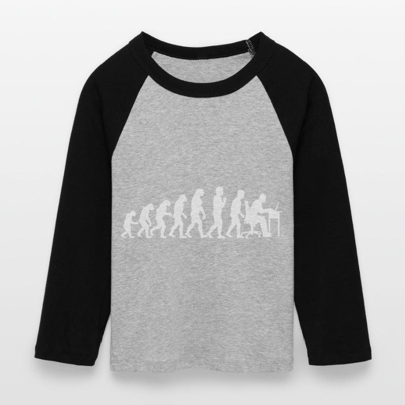 Evolution Computertechniker Nerd Programmierung Frauen Cropped Baseball T-Shirt 3/4 Arm