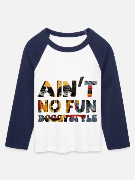 Ain't no Fun - Frauen Cropped Baseball T-Shirt 3/4 Arm - Weiß/Navy 