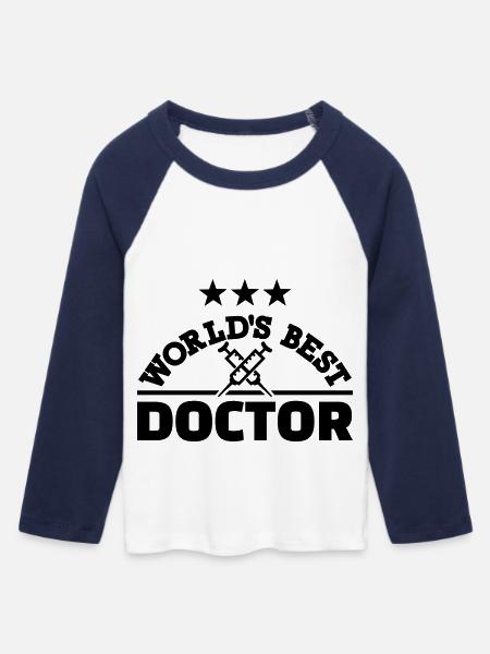 Arzt - Frauen Cropped Baseball T-Shirt 3/4 Arm - Weiß/Navy