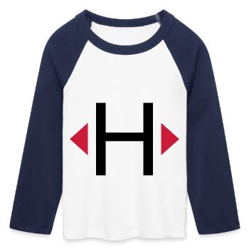 dériveur Elb H - T-shirt Crop Top de Baseball Manches 3/4 Femme - blanc/marine  - Devant - Maraike (178cm)