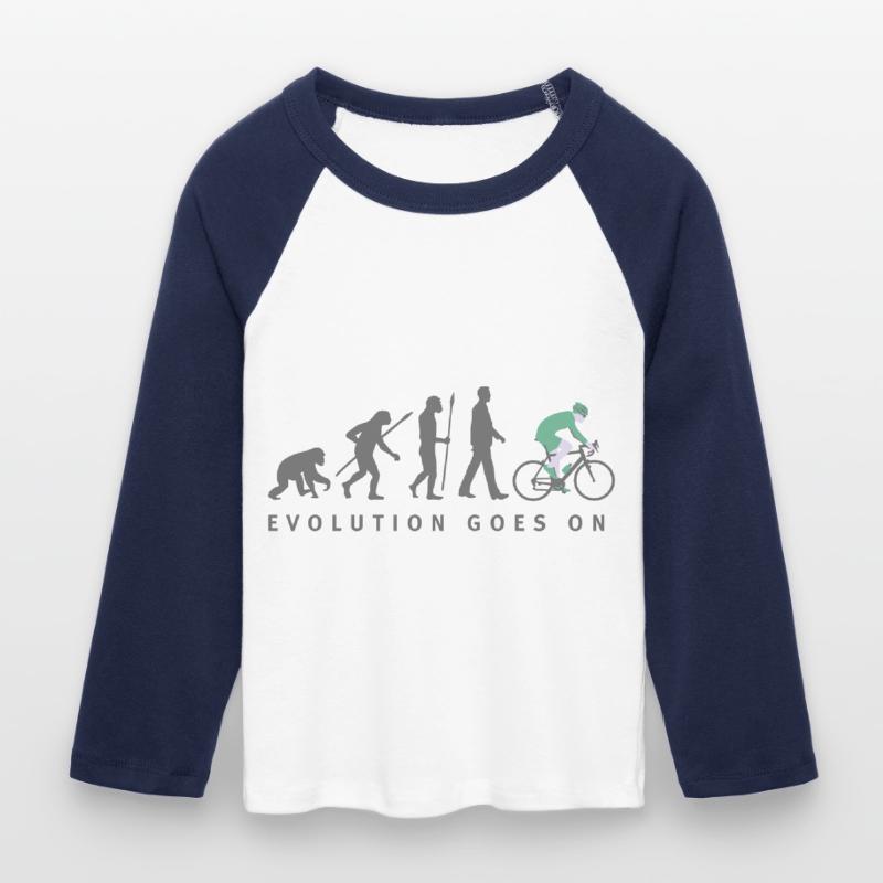evolution_radfahrer_052012_d_3c T-shirt Crop Top de Baseball Manches 3/4 Femme